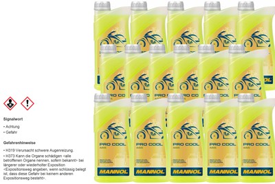 16x 1L MANNOL 4414 PROCOOL Kühlerfrostschutz Kühlmittel -40°C Gelb Antifreeze