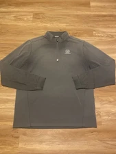 Cutter And Buck Men's 1/4 Zip Grey Drytec Xlt Jacket