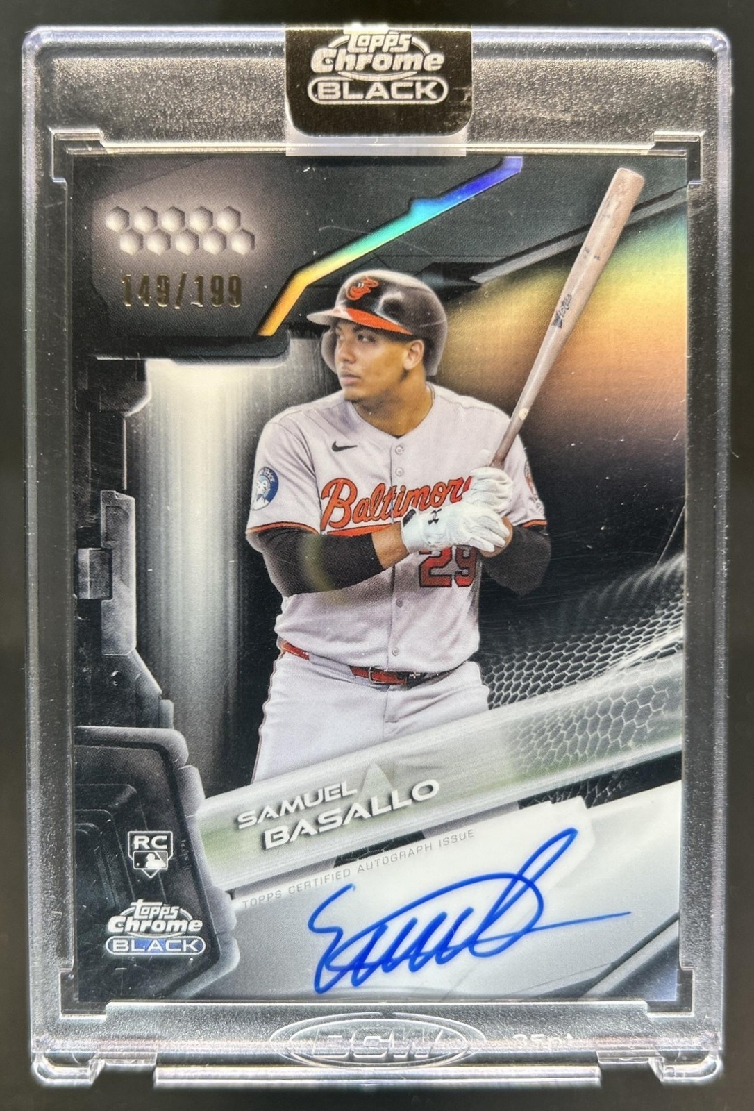 2026 Topps Chrome Black Samuel Basallo Auto RC Refractor Rookie #/199 Orioles