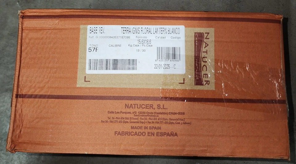 Lanterna floral Natucer Terra Ignis azulejos brancos azulejos de parede 22 peças - Imagem 3 de 4