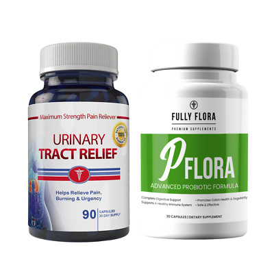 Urinary Tract Infection Pain Relief Pills PFLORA Probiotic Support Immune Health