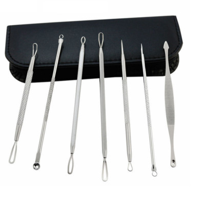 7pcs Blackhead Acne Comedone Pimple Blemish Extractor Remover Tool Kit Set