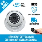 White Dome NTSC 4 PIN Heavy Duty CCD Reversing Camera Rear View 12 IR Waterproof