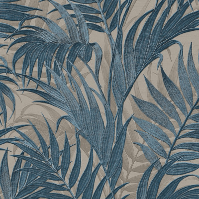 Design ID Tropisches Palmblatt Blau Türkis Tapete Strukturkleister The Wall Vinyl