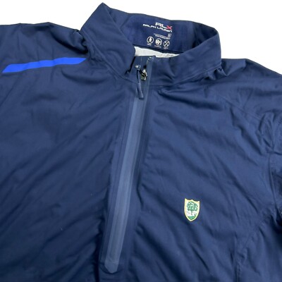 RLX Ralph Lauren Men's S/S 1/4 Zip Golf Jacket Shirt Navy Blue