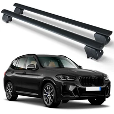 Adjustable & Lockable 300LBS Roof Rack Cross Luggage Bars For BMW X3 2011-2024