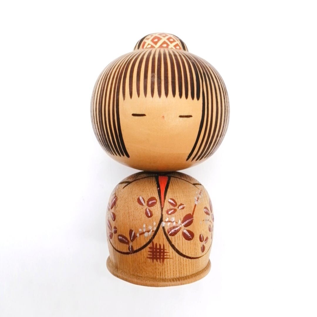 14.5cm Vintage Japanese Creative KOKESHI Doll – Hand-Painted by