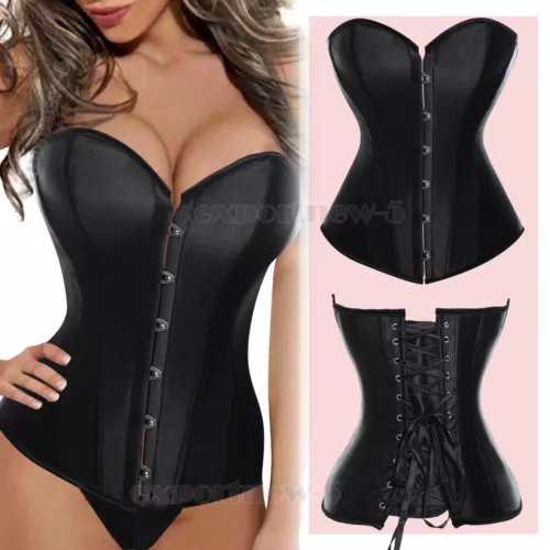 Bustier Corsé Top Mujeres Sobre Busto Con Cordones Cintura Deshuesada Entrenador Lencería Burlesca - Imagen 17 de 32