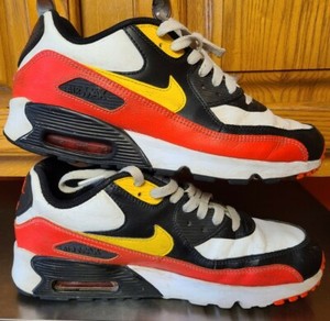 NIKE Air Max 90 LTR GS White/Chrome Yellow Black 833412-120 Youth Size 7Y  193152289529 | eBay