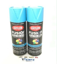 KRYLON 2741-2 PACK SATIN LAGOON BLUE All-In-One Fusion Paint  Primer - No-Peel