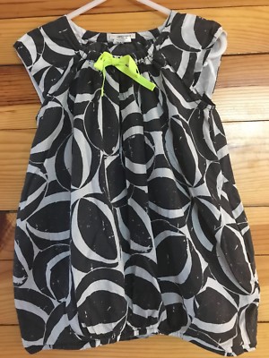 Crewcuts Pocket Dress Gray & Off-White Girls Size 2