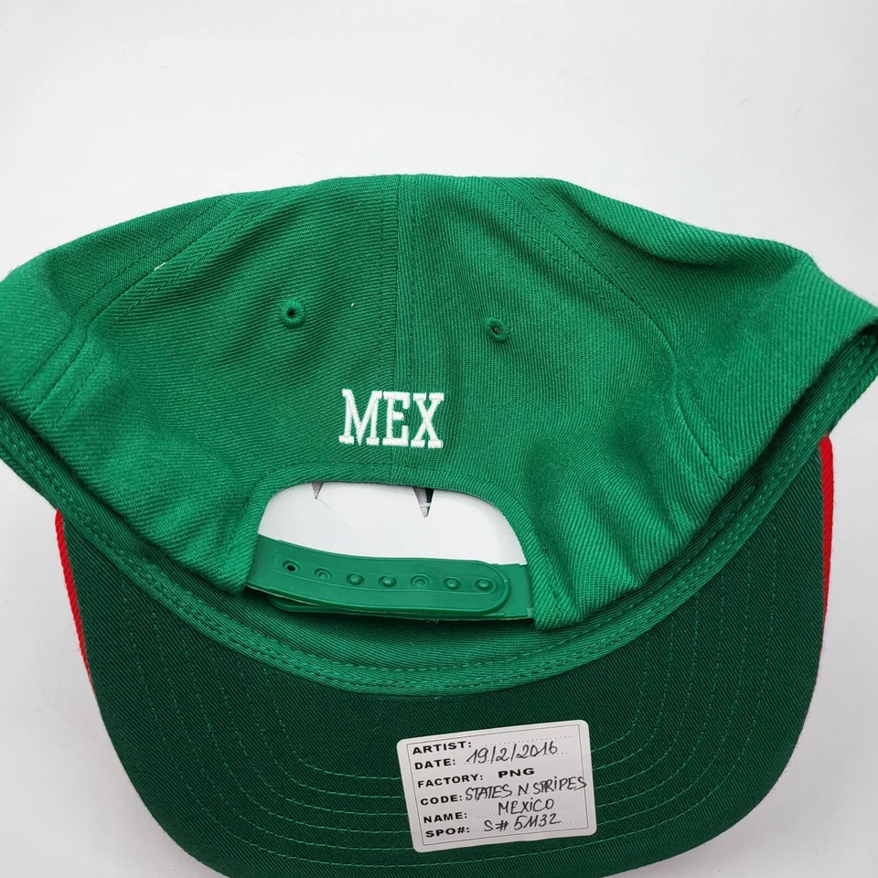 MÉXICO Top of The World "Estados y Rayas" Gorra Snapback Fútbol Muestra Sombrero EE. UU. Foto 4 de 4