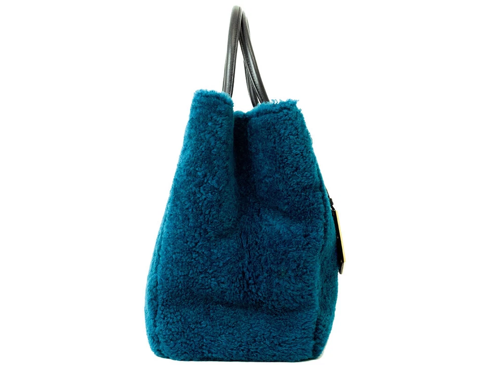 Fendi Handbag Toujours 2 Way Shoulder Bag Blue 8BH250 Women's Wool Medium 2JOURS - Image 2 of 4