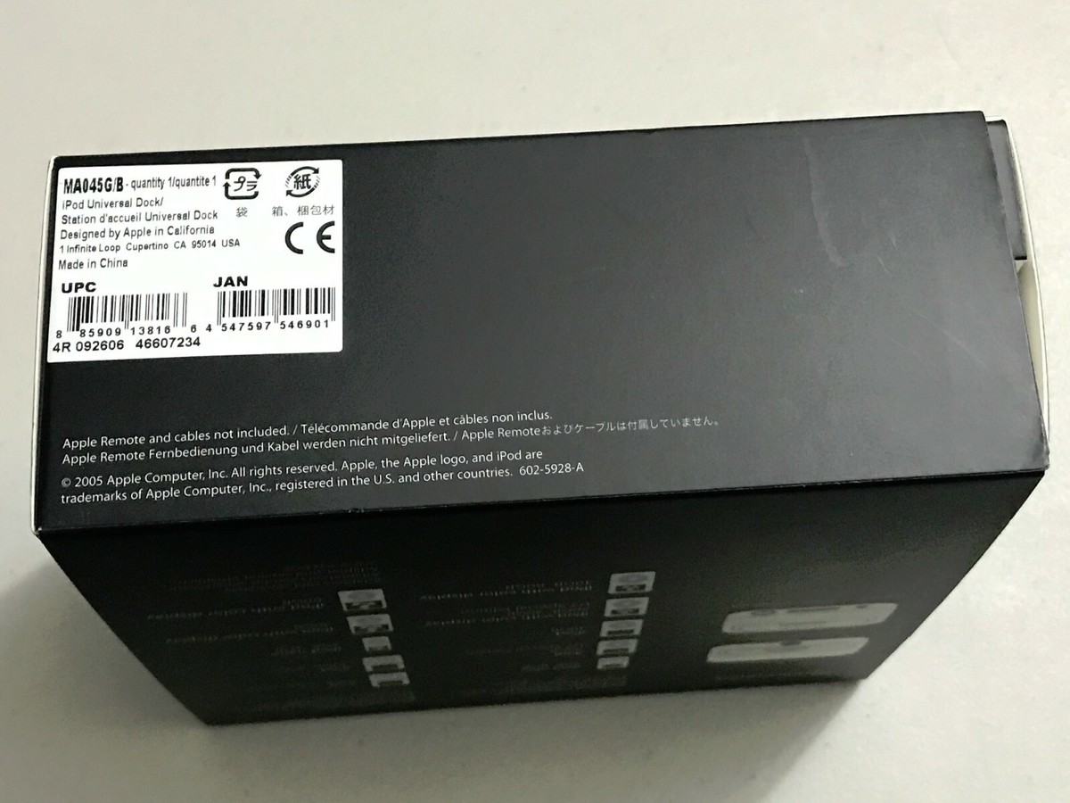Apple iPod Universal Charging Dock MA045G/A MA045G/B MA045G/C