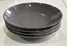 New IKEA STRIMMIG Deep plate 4 Pack Stoneware grey Bowl 9 " (23 cm) 305.056.40