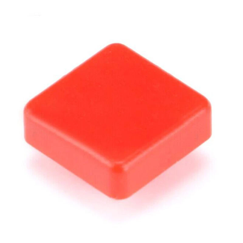 Square Button Cap Red for 12x12x7.3mm Push Button Switch Tact Micro Switch DIY - Image 3 of 4