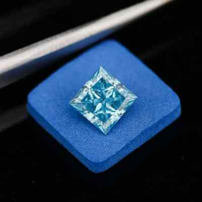 #ad 1 CT Natural Blue Diamond Princess Cut VVS1 D Grade GDGL Certified D1 $39.20