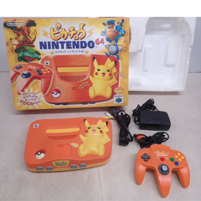 Nintendo 64 N64 Pikachu console Orange Original Box Tested | eBay