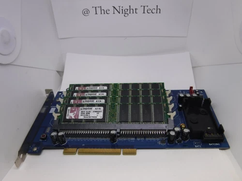 Genuine GC-RAMDISK w/ 4GB (4 x 1GB) Genuine Kingston Ram REV:1.3 PCI Add-On Card