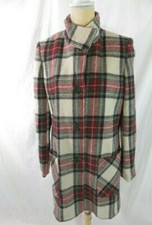 Nwot House Of Bruar Plaid Wool Lined Coat Size 12