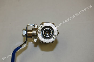 MaxLine 1/2" In-Line Ball Valve For Air Compressor Systems - Brass M8038 Valve