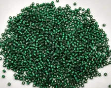 Vintage Matte Transparent Forest Green TOHO Glass Seed Beads 11/0 Japan