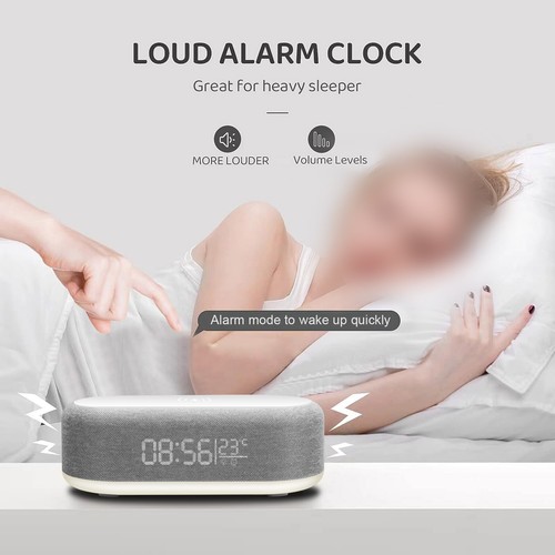 Digital Alarm Clock 15W Phone Wireless Charger Thermometer Date LED Night Light - Picture 14 of 16