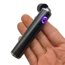 1pc Dual Arc Plasma Electric Lighter USB Rechargeable Portable Lighters Black.