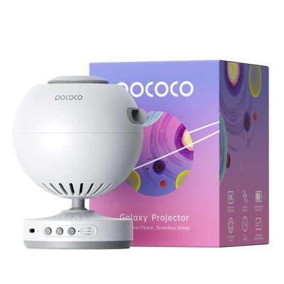 POCOCO Galaxy Star Projector for Bedroom with Replaceable Optical Film Discs, Ho