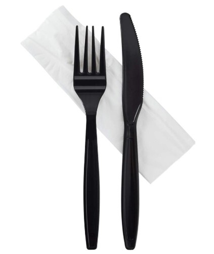 Heavy Duty Meal Kit 3 in 1 (Fork, Knife, Napkin) 250 Pieces