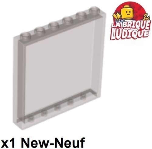 Lego - 1x Panel Panneau 1x6x5 transparent fumé noir/trans black 59349 NEUF