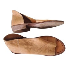 Sandalias Free People Mont Blanc Dorsay Cuero Tostado Zapatos Planos con Cordones 36 Marrón