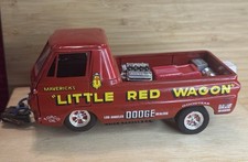 Custom 1/24 Little Red Wagon Drag Slot Car - Brass Chassis & Parma Motor