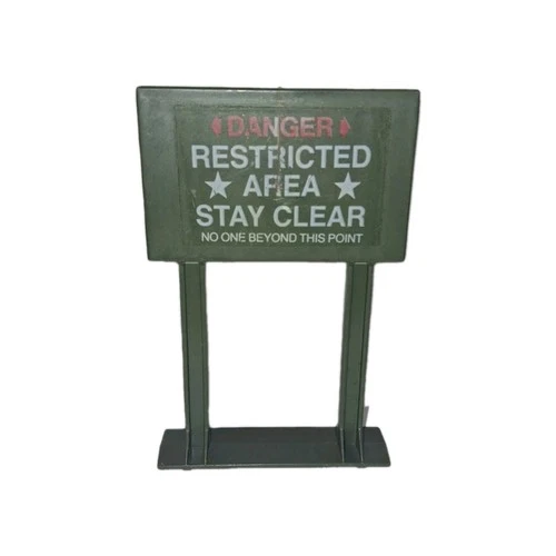 GI Joe 1984 Machine Gun Defense Unit Sign Vintage Playset Part Hasbro ARAH