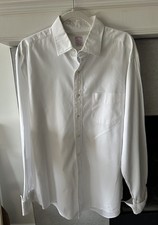 Vintage Brooks Brothers Makers White Dress Shirt French Cuffs 100 Cotton USA