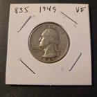 1949 Washington Silver Quarter In Very Fine Condition