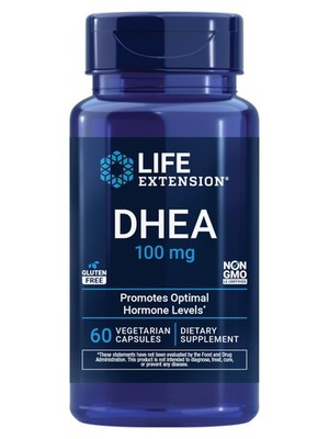 Life Extension DHEA 100 Mg Vegetarian Capsules, 60 Count (Pack of 1), Capsule