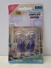 Vintage EIKO #923B  2 Pack Landscape Lighting Bulbs 12v 11watt NOS Sealed Blue