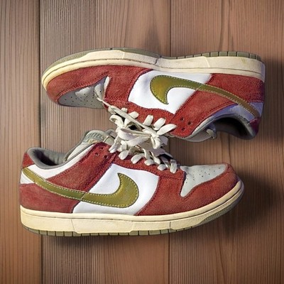 Nike SB Dunk Low Pro Shanghai 2004 Rare VTG Red Gold White 304292