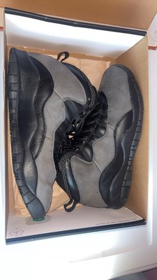 Jordan Air Jordan 10 Men's Mid Top Lace Up Basketball Sneakers Gray/Black
