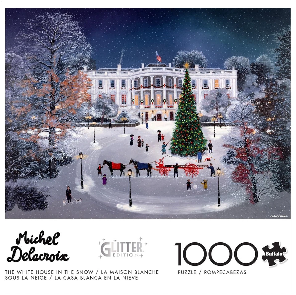 Buffalo Games - Michel Delacroix - Juguete La Casa Blanca en la Nieve Foto 3 de 4