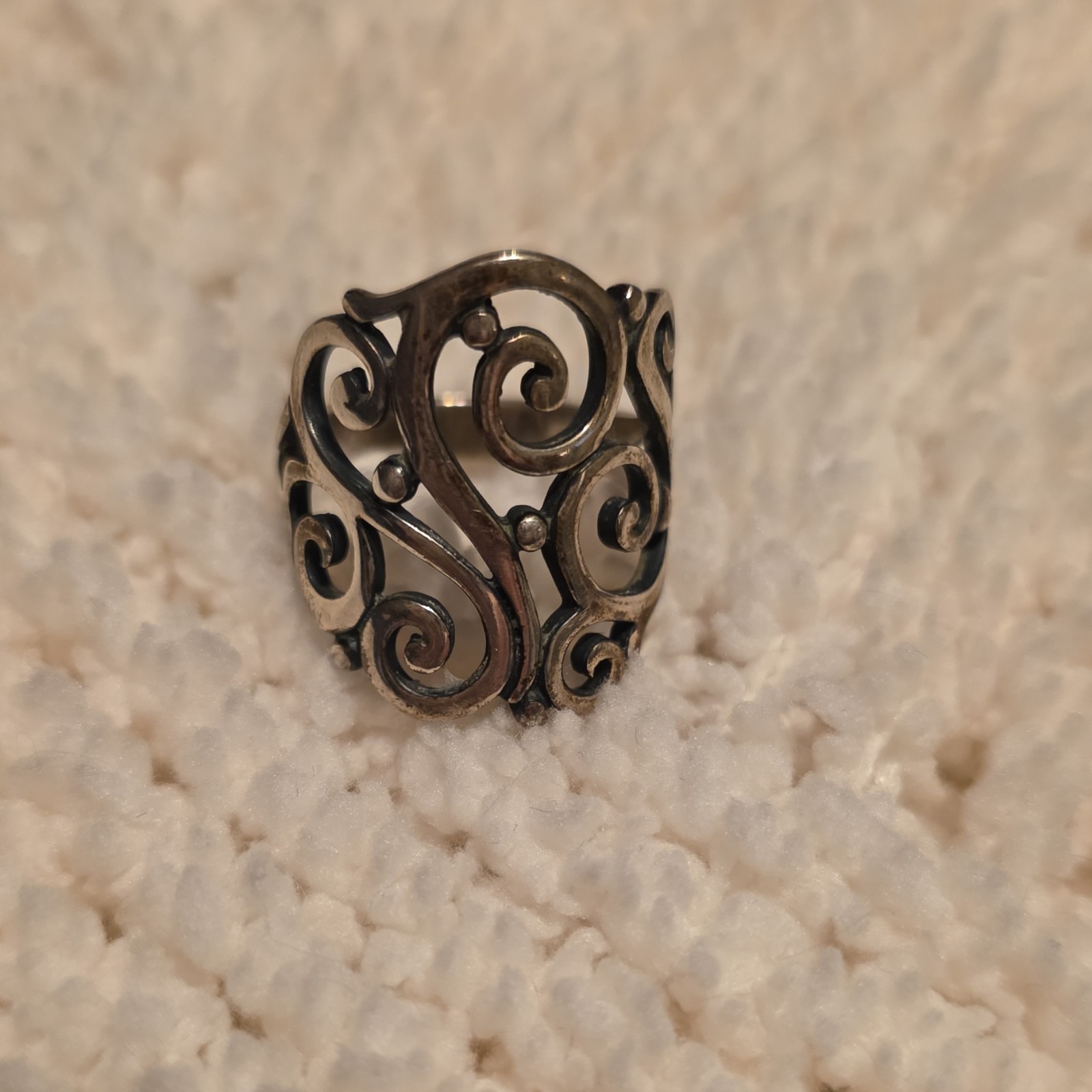 James Avery Large Scroll Statement Ring Size 7 - image 4