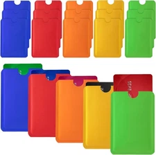 OIIKI 20PCS RFID Blocking Sleeves for Credit Red, Yellow, Orange, Blue, Green 