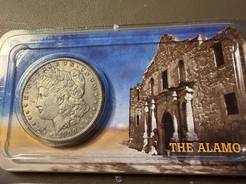 1900- Morgan Silver Dollar XF The Alamo Series Littleton