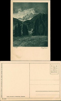 Artist Card ''Bergfriede'' by A. Holzer, Signed Postcard 1920