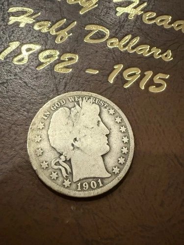 1901 S Barber Half Dollar - 90% Silver 50C