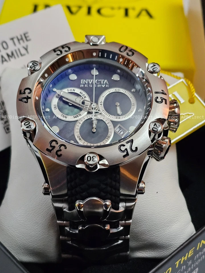 Invicta - Reloj cronógrafo para hombre Venom COBRA platino nácar suizo Z60 Foto 4 de 4