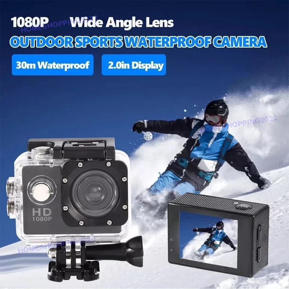 HD 1080P Wifi Sports Camera Action Camcorder DV Camera Go Car Cam Pro Waterproof - Image 2 of 4