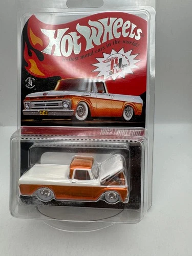 1/64 HOT WHEELS CAR RLC REDLINE CLUB 1962 FORD F100 TRUCK ORANGE / WHITE #11989