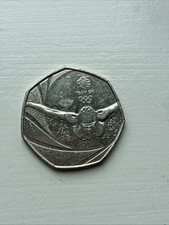 2016 Olympics Swimmer Team GB Fifty Pence Coin.